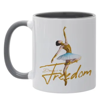 Gold Dancer, Mug colored grey, ceramic, 330ml