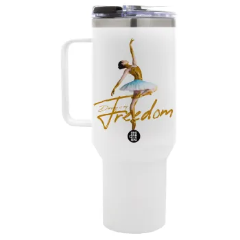 Gold Dancer, Mega Tumbler με καπάκι, διπλού τοιχώματος (θερμό) 1,2L