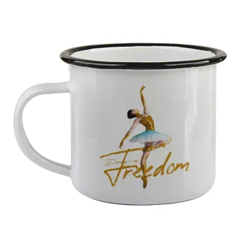 Gold Dancer, Κούπα εμαγιέ με μαύρο χείλος 360ml