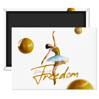 Gold Dancer, Ορθογώνιο μαγνητάκι ψυγείου διάστασης 9x6cm