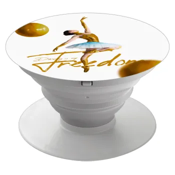 Gold Dancer, Phone Holders Stand  White Hand-held Mobile Phone Holder