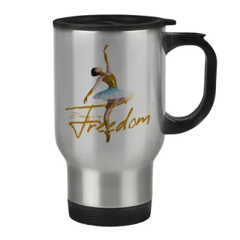 Gold Dancer, Κούπα ταξιδιού ανοξείδωτη με καπάκι, διπλού τοιχώματος (θερμό) 450ml