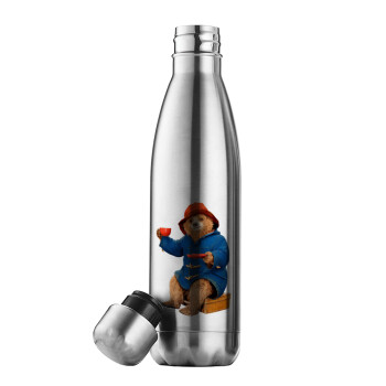 Αρκουδάκι Πάντινγκτον, Μεταλλικό παγούρι θερμός Inox (Stainless steel), διπλού τοιχώματος, 500ml