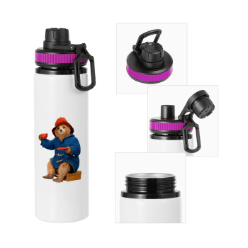 Αρκουδάκι Πάντινγκτον, Μεταλλικό παγούρι νερού με καπάκι ασφαλείας, αλουμινίου 850ml