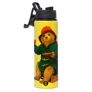 Αρκουδάκι Πάντινγκτον, Metallic water bottle with safety lid, 850ml aluminum