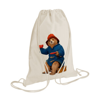 Αρκουδάκι Πάντινγκτον, Backpack bag GYMBAG natural (28x40cm)