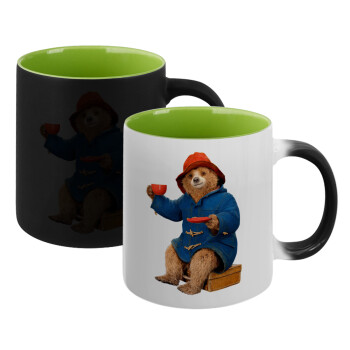 Αρκουδάκι Πάντινγκτον, Κούπα Μαγική εσωτερικό πράσινο, κεραμική 330ml που αλλάζει χρώμα με το ζεστό ρόφημα