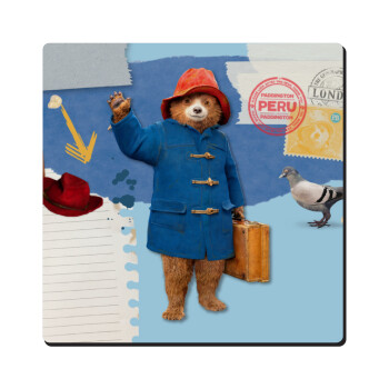 Αρκουδάκι Πάντινγκτον, Τετράγωνο μαγνητάκι ξύλινο 6x6cm