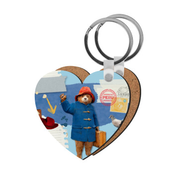 Αρκουδάκι Πάντινγκτον, Μπρελόκ Ξύλινο καρδιά MDF