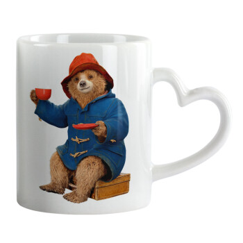 Αρκουδάκι Πάντινγκτον, Mug heart handle, ceramic, 330ml