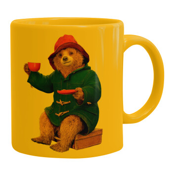 Αρκουδάκι Πάντινγκτον, Ceramic coffee mug yellow, 330ml (1pcs)