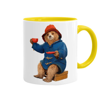 Αρκουδάκι Πάντινγκτον, Κούπα χρωματιστή κίτρινη, κεραμική, 330ml