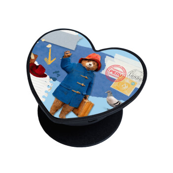 Αρκουδάκι Πάντινγκτον, Phone Holders Stand  καρδιά Μαύρο Βάση Στήριξης Κινητού στο Χέρι