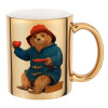 Mug ceramic, gold mirror, 330ml