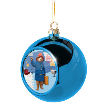 Αρκουδάκι Πάντινγκτον, Χριστουγεννιάτικη μπάλα δένδρου Μπλε 8cm