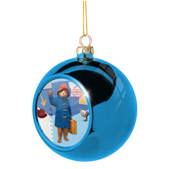 Αρκουδάκι Πάντινγκτον, Blue Christmas tree ball ornament 8cm