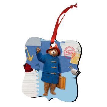 Αρκουδάκι Πάντινγκτον, Christmas ornament polygon wooden 7.5cm