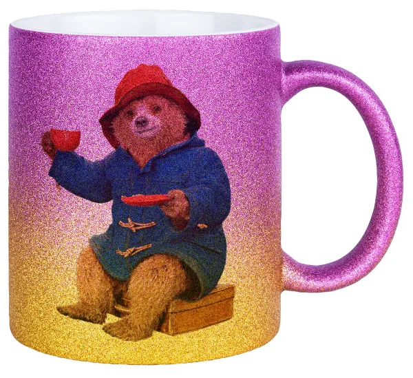 Αρκουδάκι Πάντινγκτον — Gold/pink glitter mug, ceramic, 330ml