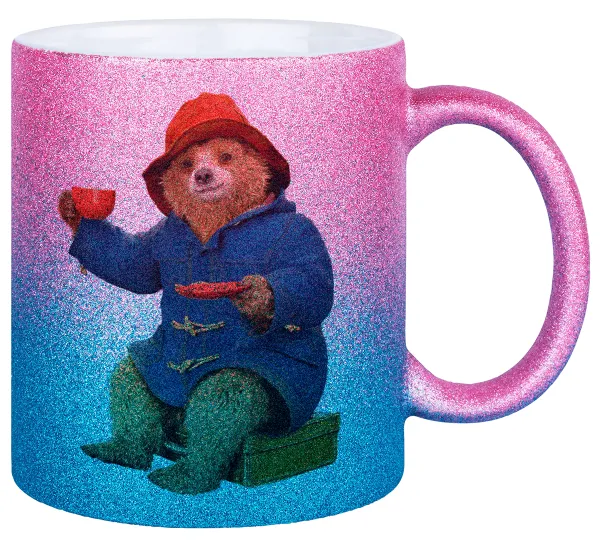 Αρκουδάκι Πάντινγκτον — Gold/blue glitter mug, ceramic, 330ml