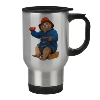 Αρκουδάκι Πάντινγκτον, Κούπα ταξιδιού ανοξείδωτη με καπάκι, διπλού τοιχώματος (θερμό) 450ml