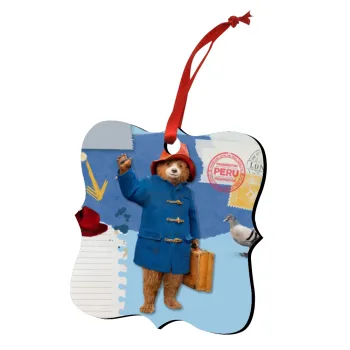 Αρκουδάκι Πάντινγκτον, Christmas ornament polygon wooden 7.5cm