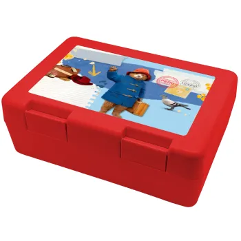 Αρκουδάκι Πάντινγκτον, Children's cookie container RED 185x128x65mm (BPA free plastic)