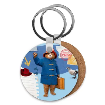 Αρκουδάκι Πάντινγκτον, Μπρελόκ Ξύλινο στρογγυλό MDF Φ5cm