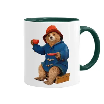 Αρκουδάκι Πάντινγκτον, Κούπα χρωματιστή πράσινη, κεραμική, 330ml