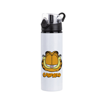Garfield, Μεταλλικό παγούρι νερού με καπάκι ασφαλείας, αλουμινίου 750ml