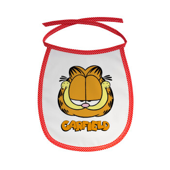 Garfield, Σαλιάρα μωρού αλέκιαστη με κορδόνι Κόκκινη