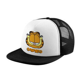 Garfield, Καπέλο Ενηλίκων Soft Trucker με Δίχτυ Black/White (POLYESTER, ΕΝΗΛΙΚΩΝ, UNISEX, ONE SIZE)