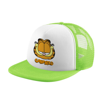 Garfield, Καπέλο παιδικό Soft Trucker με Δίχτυ ΠΡΑΣΙΝΟ/ΛΕΥΚΟ (POLYESTER, ΠΑΙΔΙΚΟ, ONE SIZE)