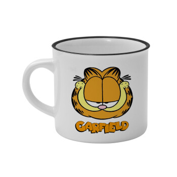 Garfield, Κούπα κεραμική vintage Λευκή/Μαύρη 230ml