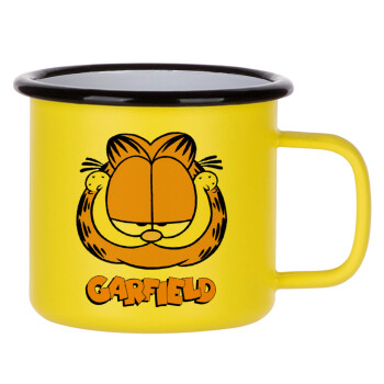 Garfield, Κούπα Μεταλλική εμαγιέ ΜΑΤ Κίτρινη 360ml