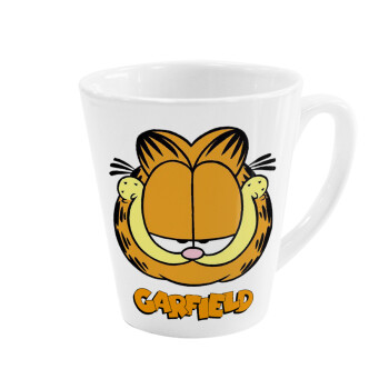 Garfield, Κούπα κωνική Latte Λευκή, κεραμική, 300ml