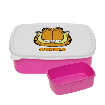 Garfield, ΡΟΖ παιδικό δοχείο φαγητού (lunchbox) πλαστικό (BPA-FREE) Lunch Βox M18 x Π13 x Υ6cm