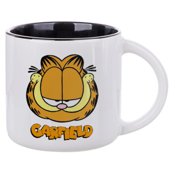 Garfield, Κούπα κεραμική 400ml Λευκή/Μαύρη