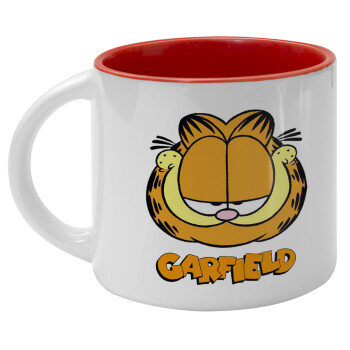 Garfield, Κούπα κεραμική 400ml Λευκή/Κόκκινη