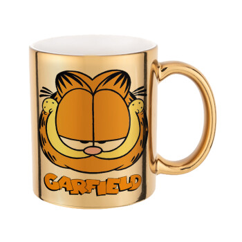 Garfield, Κούπα κεραμική, χρυσή καθρέπτης, 330ml