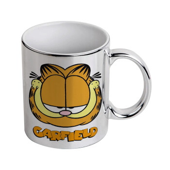 Garfield, Κούπα κεραμική, ασημένια καθρέπτης, 330ml