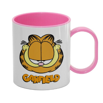 Garfield, Κούπα (πλαστική) (BPA-FREE) Polymer Ροζ για παιδιά, 330ml
