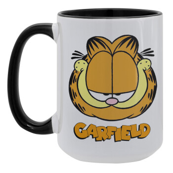 Garfield, Κούπα Mega 15oz, κεραμική Μαύρη, 450ml