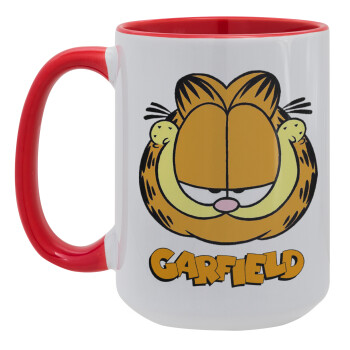Garfield, Κούπα Mega 15oz, κεραμική Κόκκινη, 450ml