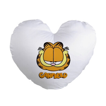 Garfield, Μαξιλάρι καναπέ καρδιά 40x40cm περιέχεται το  γέμισμα