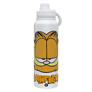Garfield, 1L Stainless Steel Thermal Bottle with Phone Holder & Double Wall Insulation