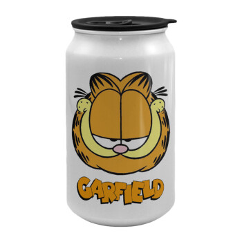 Garfield, Κούπα ταξιδιού μεταλλική με καπάκι (tin-can) 500ml