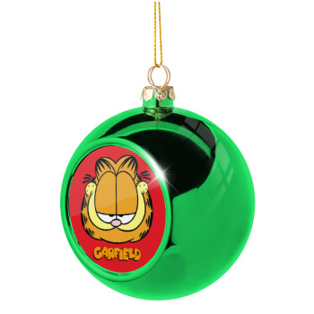 Garfield, Χριστουγεννιάτικη μπάλα δένδρου Πράσινη 8cm