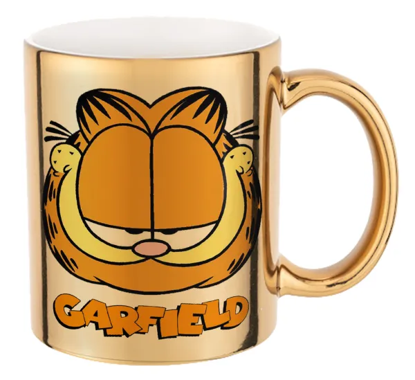 Garfield — Mug ceramic, gold mirror, 330ml