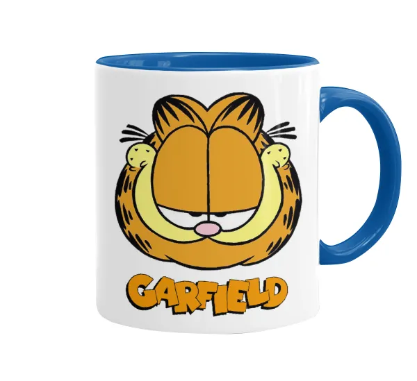 Garfield — Κούπα χρωματιστή μπλε, κεραμική, 330ml