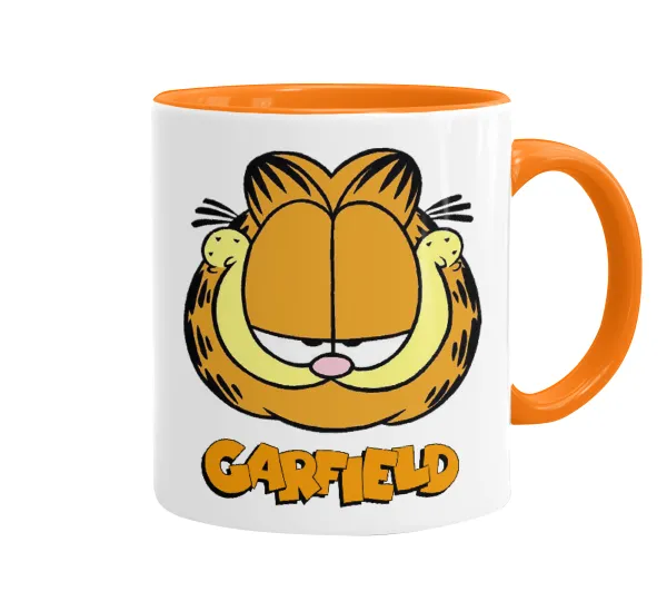 Garfield — Κούπα χρωματιστή πορτοκαλί, κεραμική, 330ml